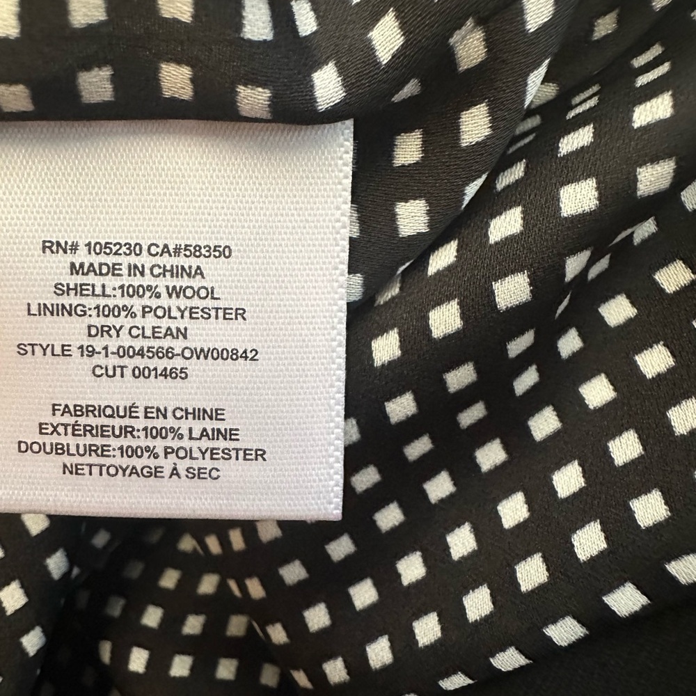 Equipment Women's Black and White Blazer - Picture 7 of 7